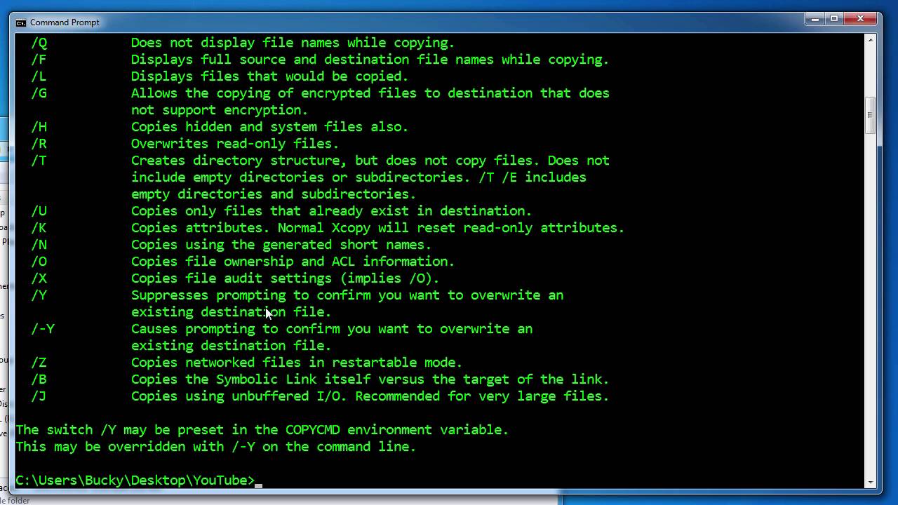 Учебное пособие по командной строке Windows - 9 - Копирование и перемещение файлов