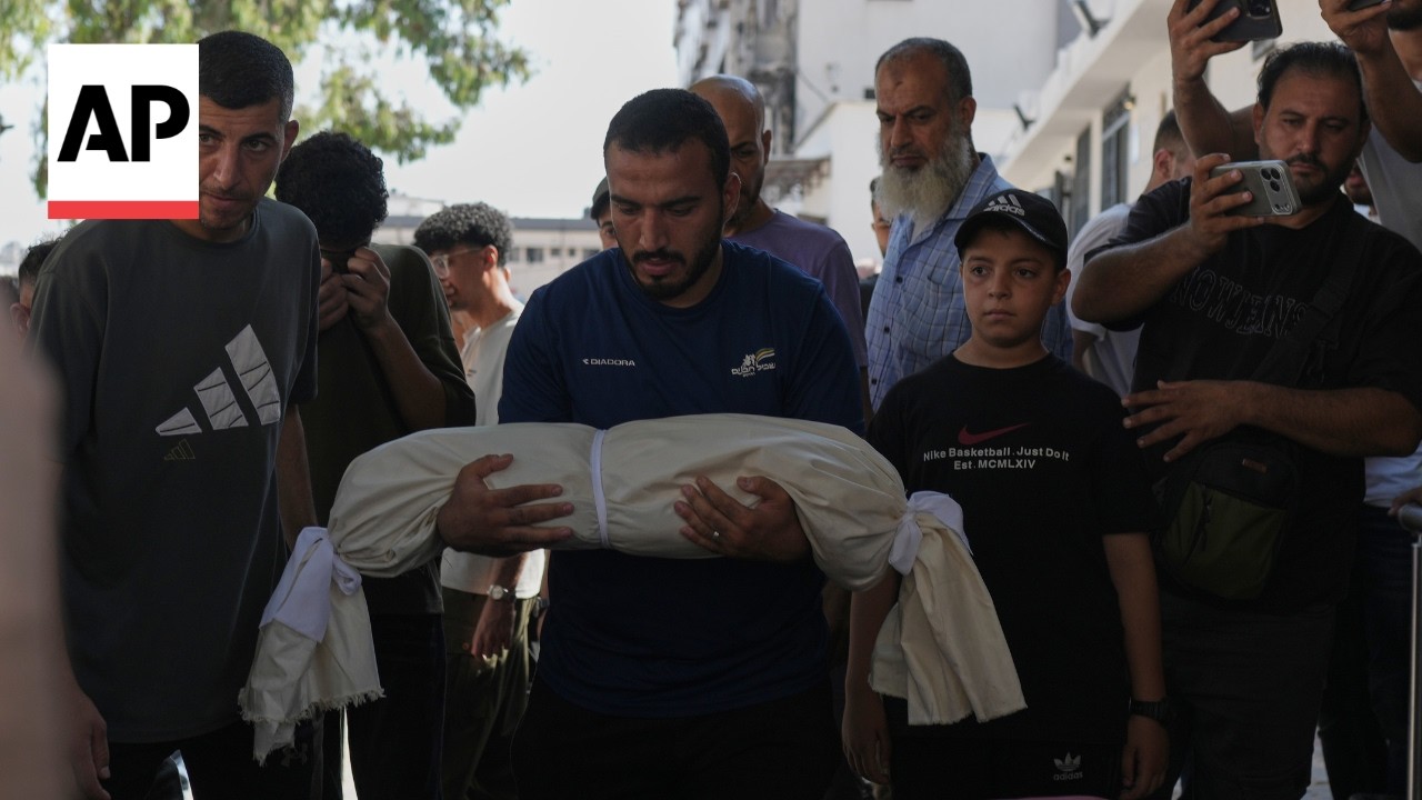 Palestinians mourn as Israeli strikes across Gaza kill at least 8, including children