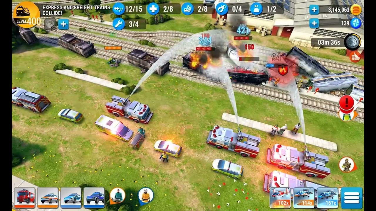 Emergency HQ, Hero Level 145, Express and freight trains collide