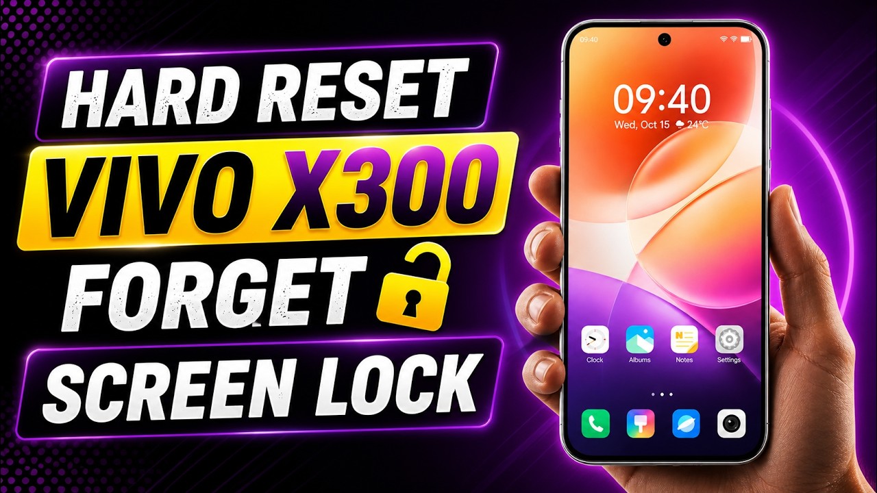 How To Hard Reset Vivo X300 | Vivo X300 Factroy Reset | Remove Display Lock From Vivo X300