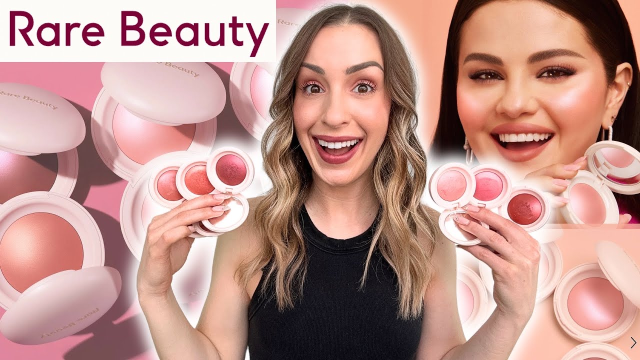 RARE BEAUTY SOFT PINCH LUMINOUS POWDER BLUSHES 😱 EVERY SHADE! Swatches, Demo, Review