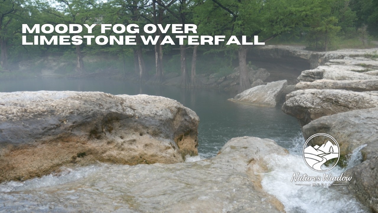 Moody Limestone Waterfall Sounds (3 Hours) | Relaxing Water Ambience | McKinney Falls State Park