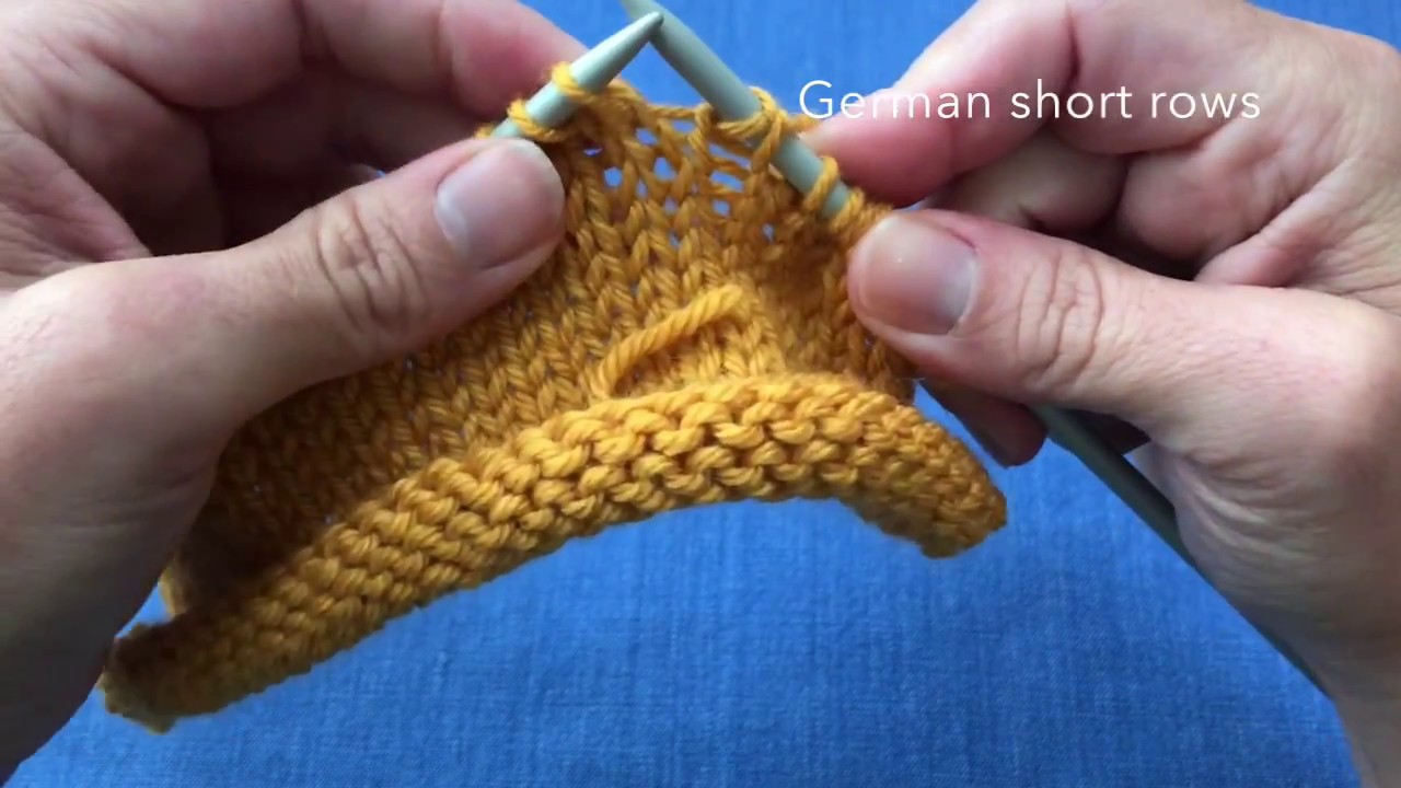 Vueltas cortas alemanas (German short rows)