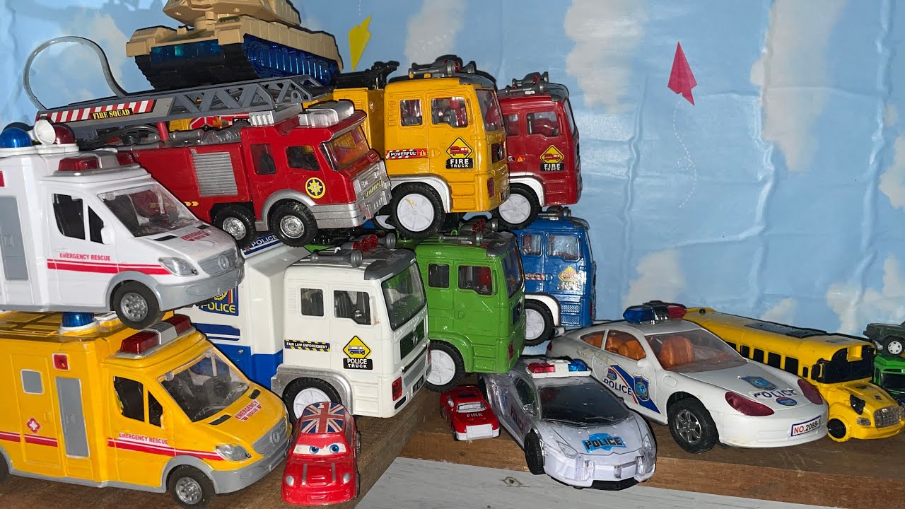 Mainan Mobil Polisi, Ambulance, Pemadam Kebakaran, Mobil Balap 