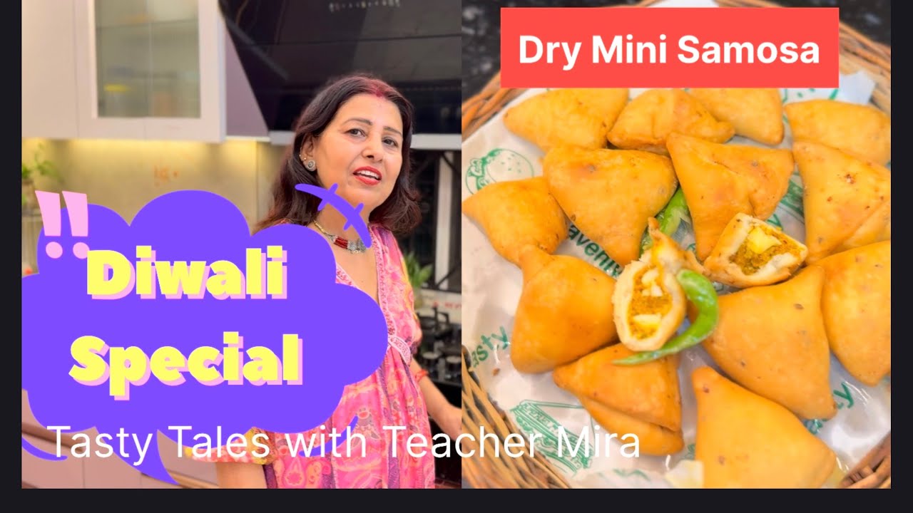 Diwali Special Dry Mini Samosa Recipe | chatpata aur crispy dry mini farsan samosa banane ki vidhi