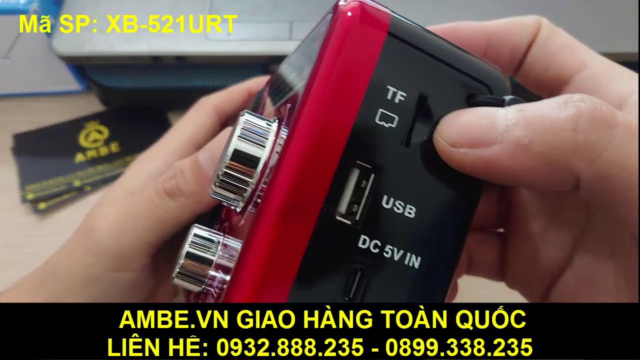 Đài FM kiêm nghe nhạc siêu to cùng đèn pin Waxiba XB-521URT