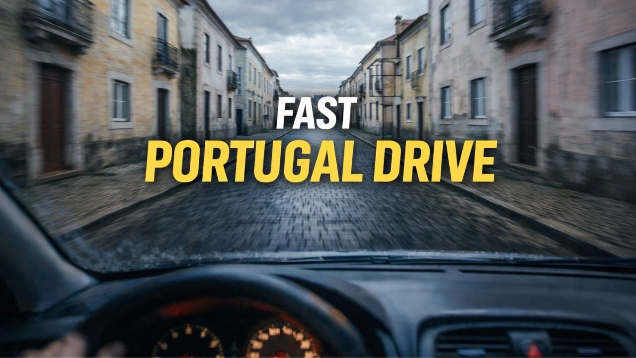 Fast Drive Through a Portuguese Village 4K – ADHD-Friendly Visual Motion