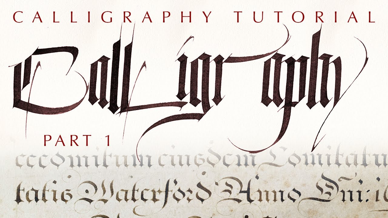 The Art of Writing: A Calligraphy Tutorial, Part One
