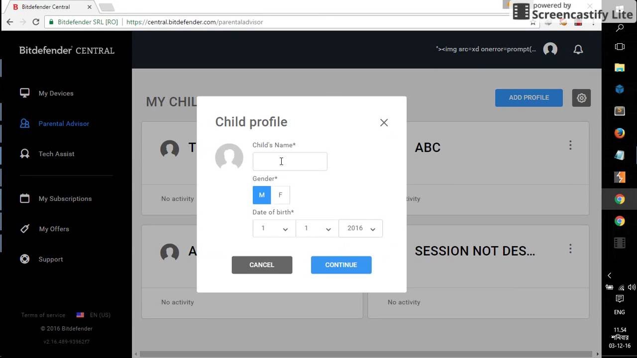 Session  management bugs in Bitdefender.com