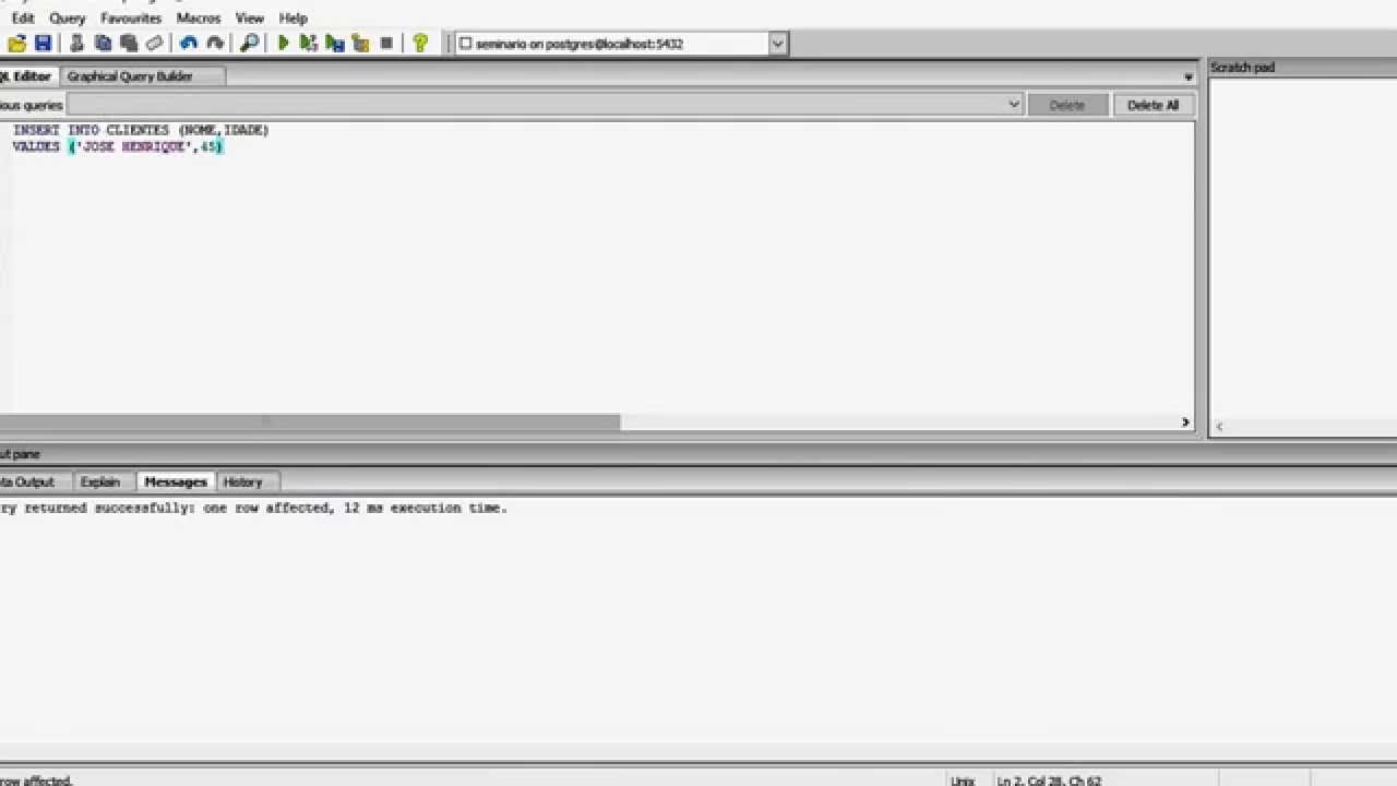 CRIANDO BANCO DE DADOS TABELAS E COLUNAS POSTGRESQL