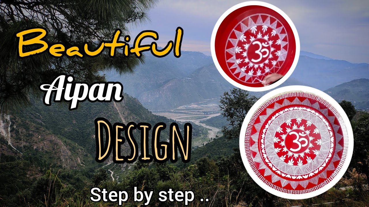 Traditional Aipan Art 🪔Stunning Pooja Thali Decoration