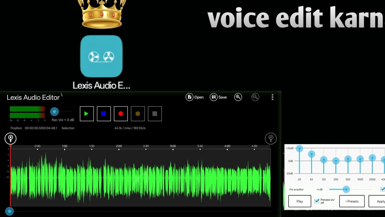 Lexis  audio editor  voice edit karna bataen hain