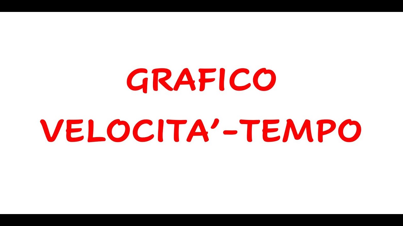 Grafico velocità-tempo