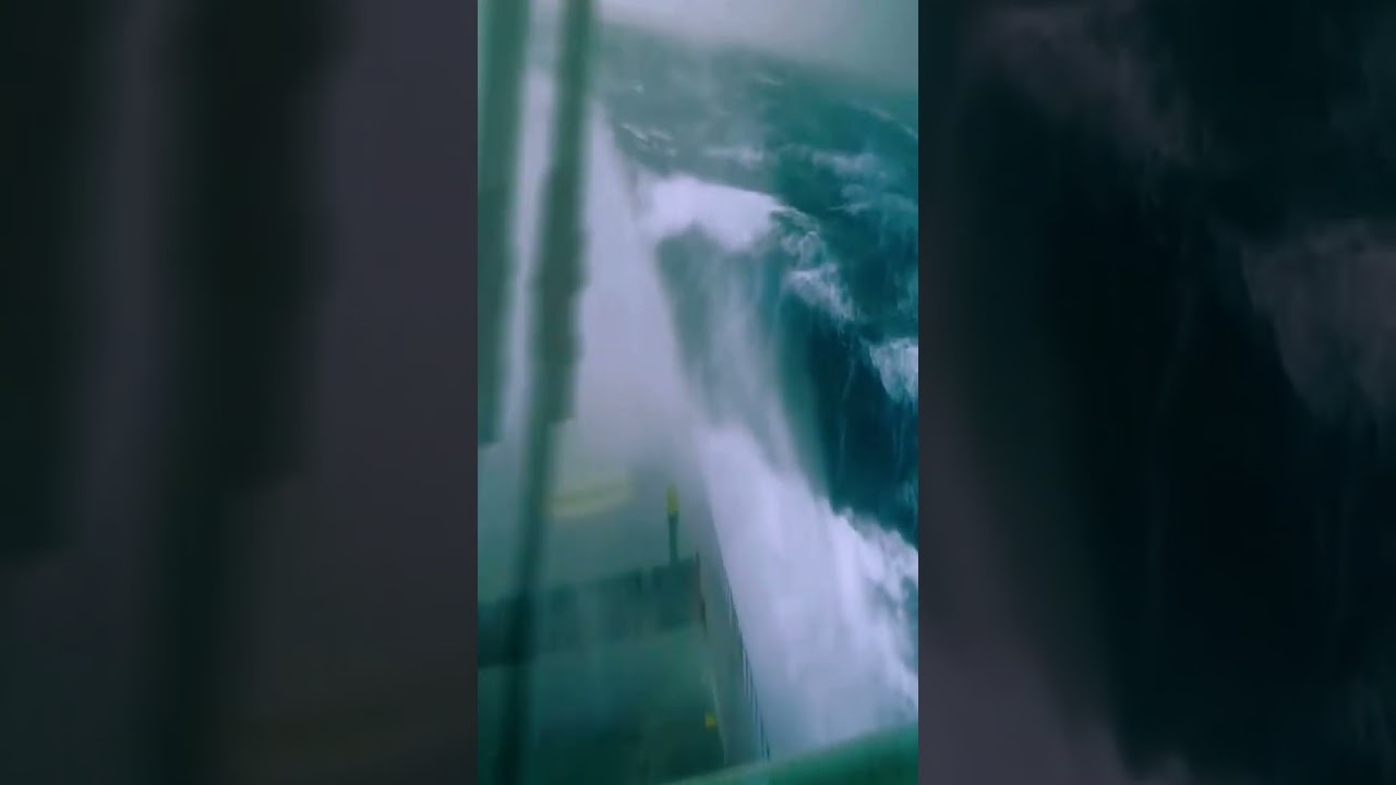 ship in storm 🚢 🌊 Atlantic Ocean bay of biscay #hurricane #ship #storm #viral #short