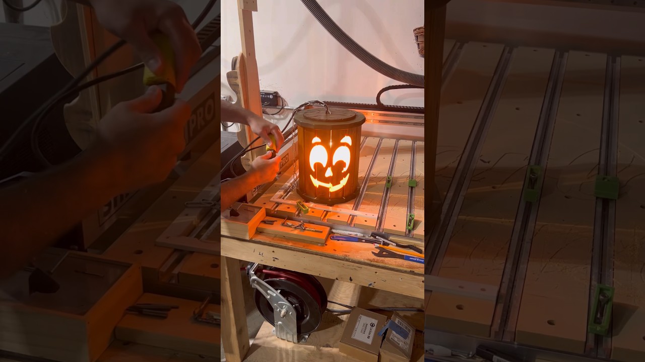 Halloween Project CNC Tutorial #diyhalloweendecor #epoxyresin #woodjackolantern #cncpumpkin #cncsvg