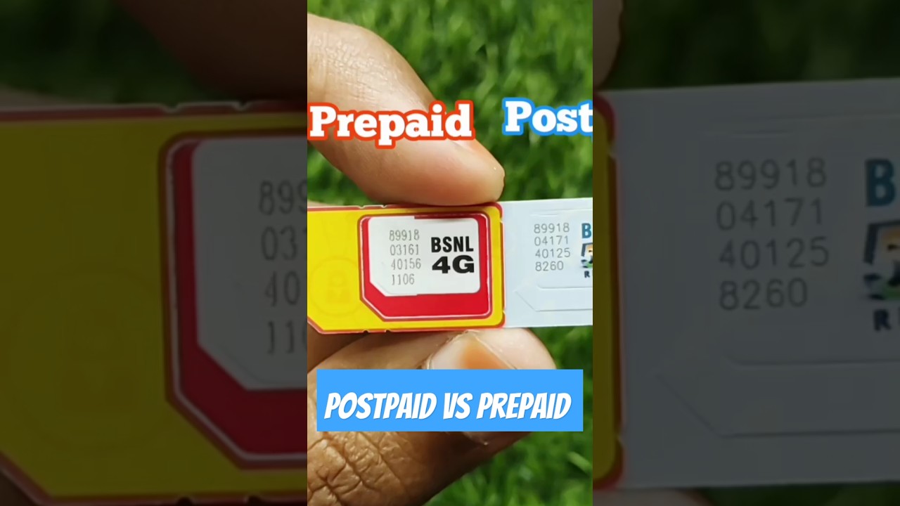 Postpaid vs Prepaid in BSNL 💸✨📲 #azarchannel #bsnl #best