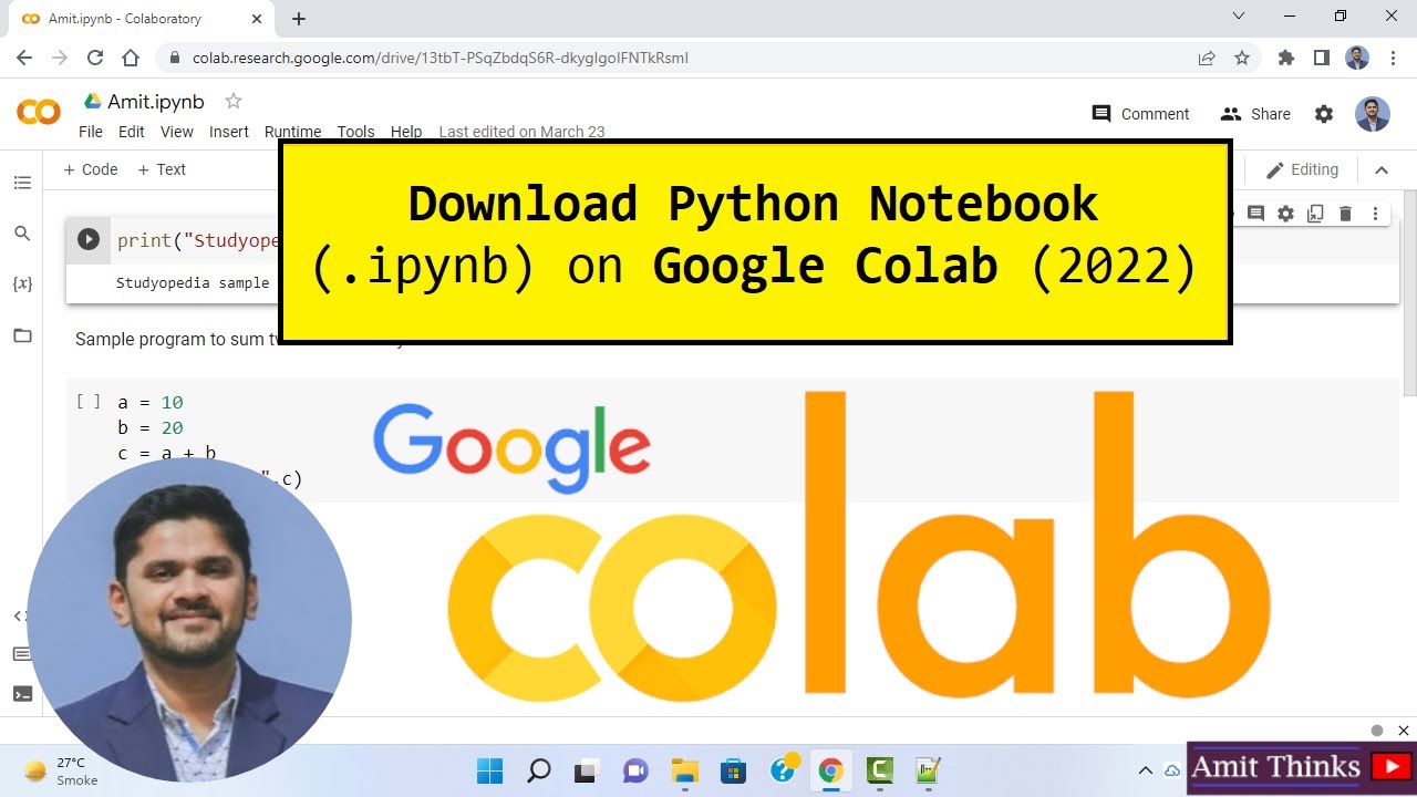 Как загрузить Python Notebook (.ipynb) в Google Colab (colab.research.google.com) | 2022