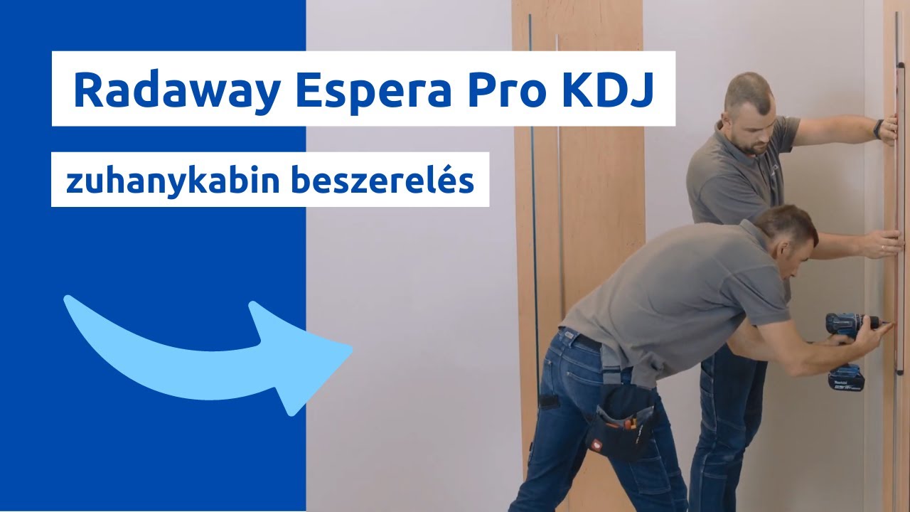 Radaway Espera Pro KDJ szögletes zuhanykabin beszerelés