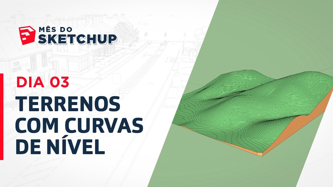 Curso SketchUp 2017 - Aula 18: Modelando TERRENOS c/ CURVAS de NÍVEL (