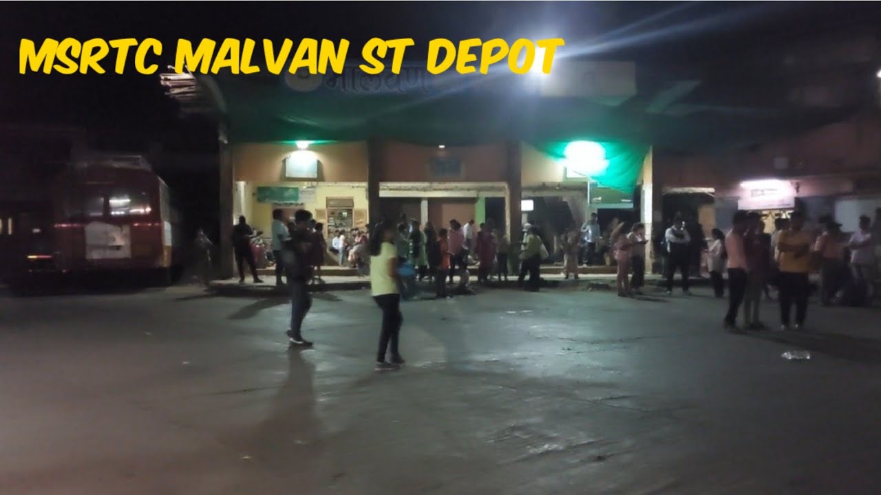 MSRTC Malvan bus depot | Night view |