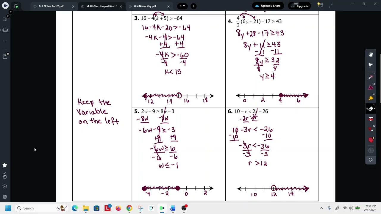 Multi-Step Inequalities