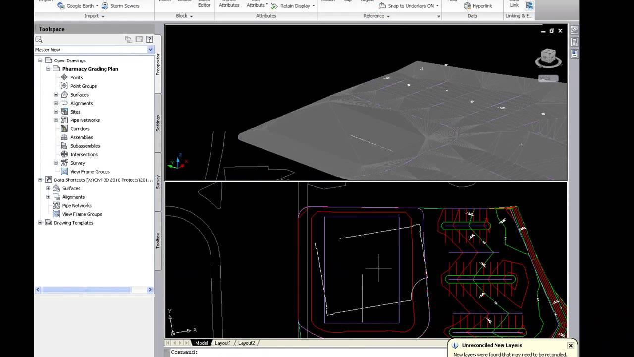 Civil 3D plotting and building site