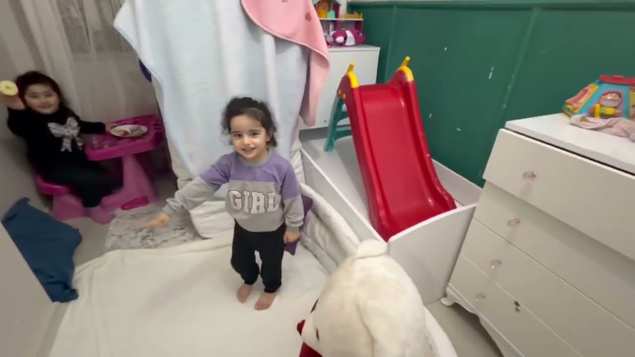 Asya ve öykü çadır yapmış 😳 #aboneolmayiunutmayin 