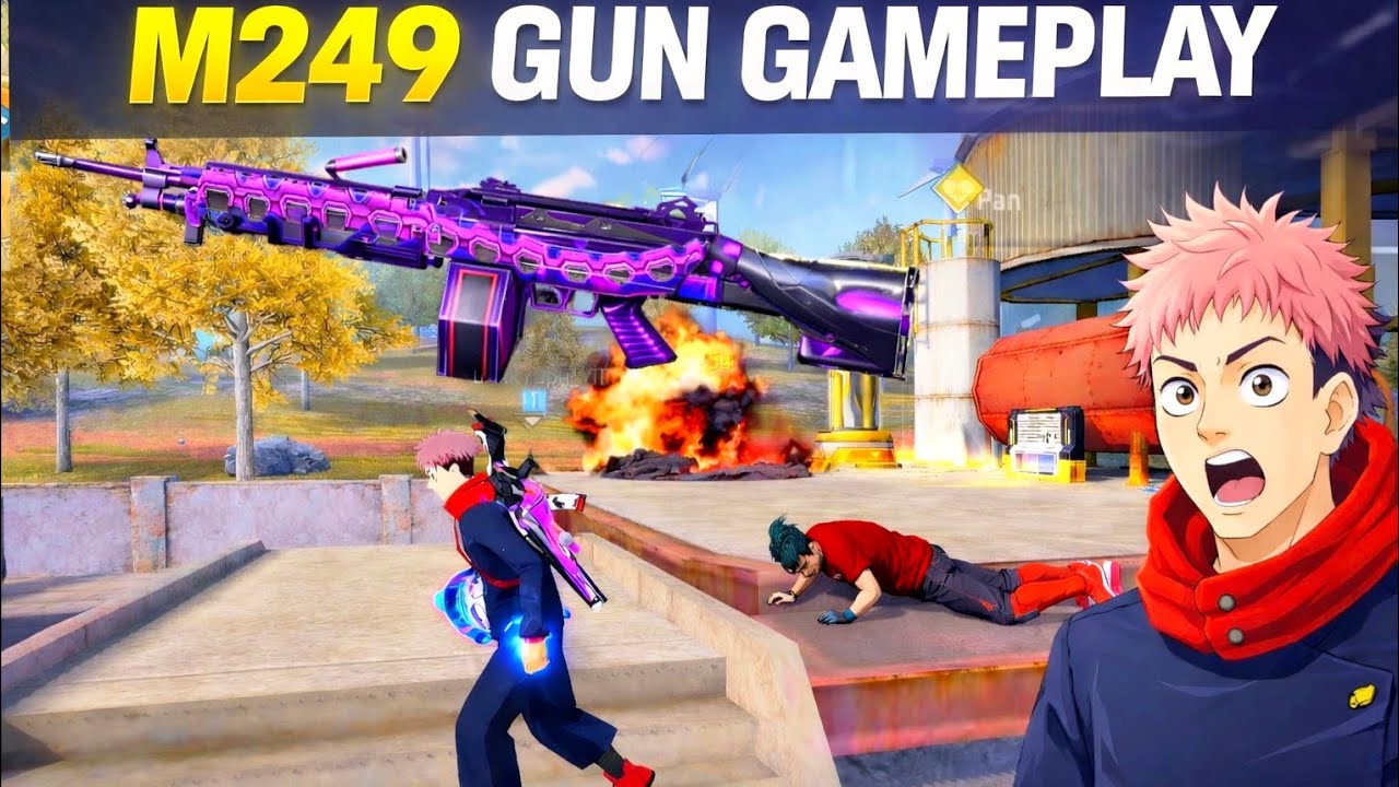 69% Headshot M249 Gun Full Gameplay Video Free Fire Max India Poco X7 Pro Phone 📱#freefire #gameplay