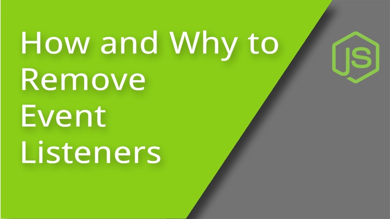 Removing Event Listeners