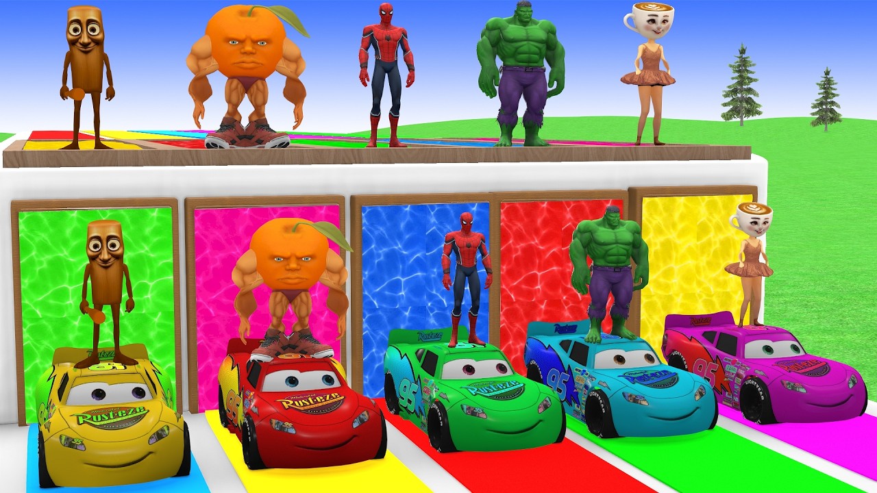 Long Slide Game With Elephant Gorilla Buffalo Hippopotamus Tiger 3d Animal Game Funny 3d Animals