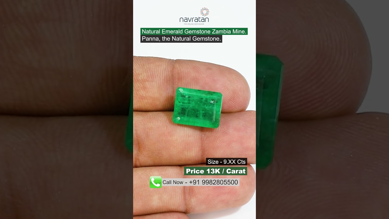 Emerald | Panna | Green Marvel: Unveil the Beauty of Panna Gem! 💚 | Astro Gems | Navratan Gemstones