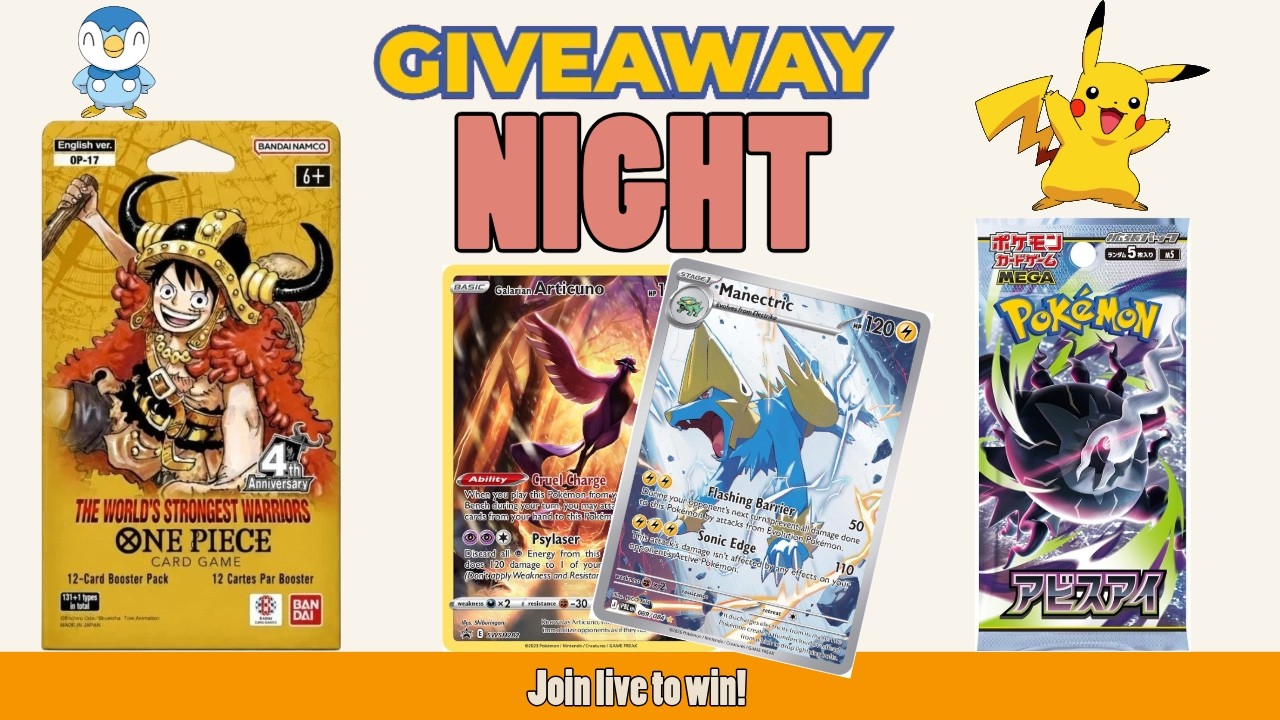 [Live] Monthly Giveaway Night - Join live to win!