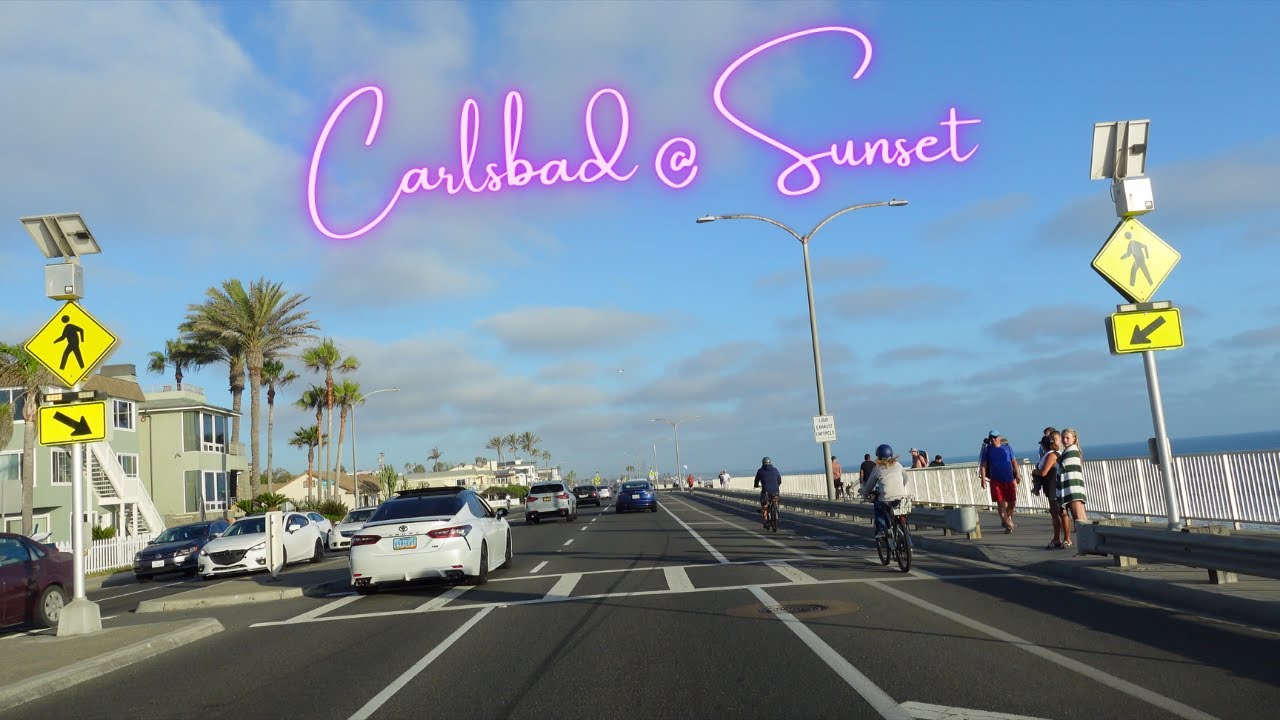 Carlsbad, California at Sunset Driving Tour (Carlsbad, California) [4K]
