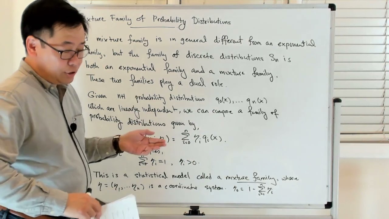 Mixture family of probability distributions