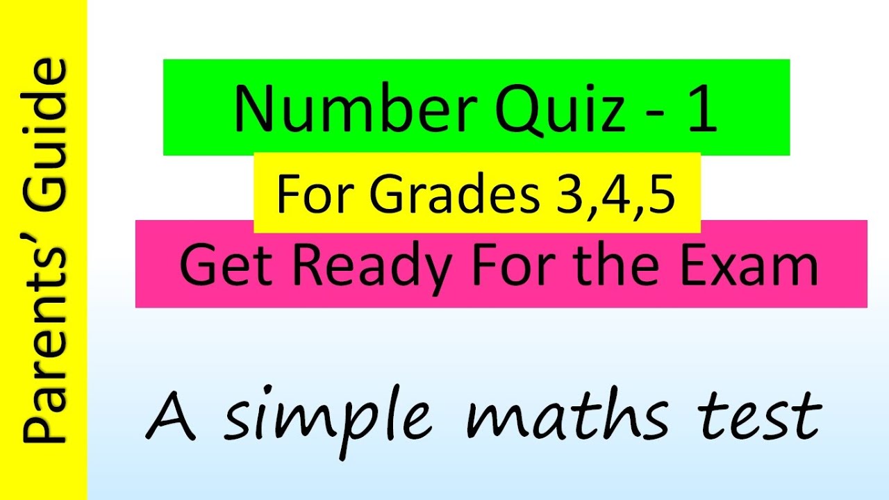 Test your math skills | Maths quiz for Grades 3 - 5 | Number Quiz | Simple math test | Math Revision
