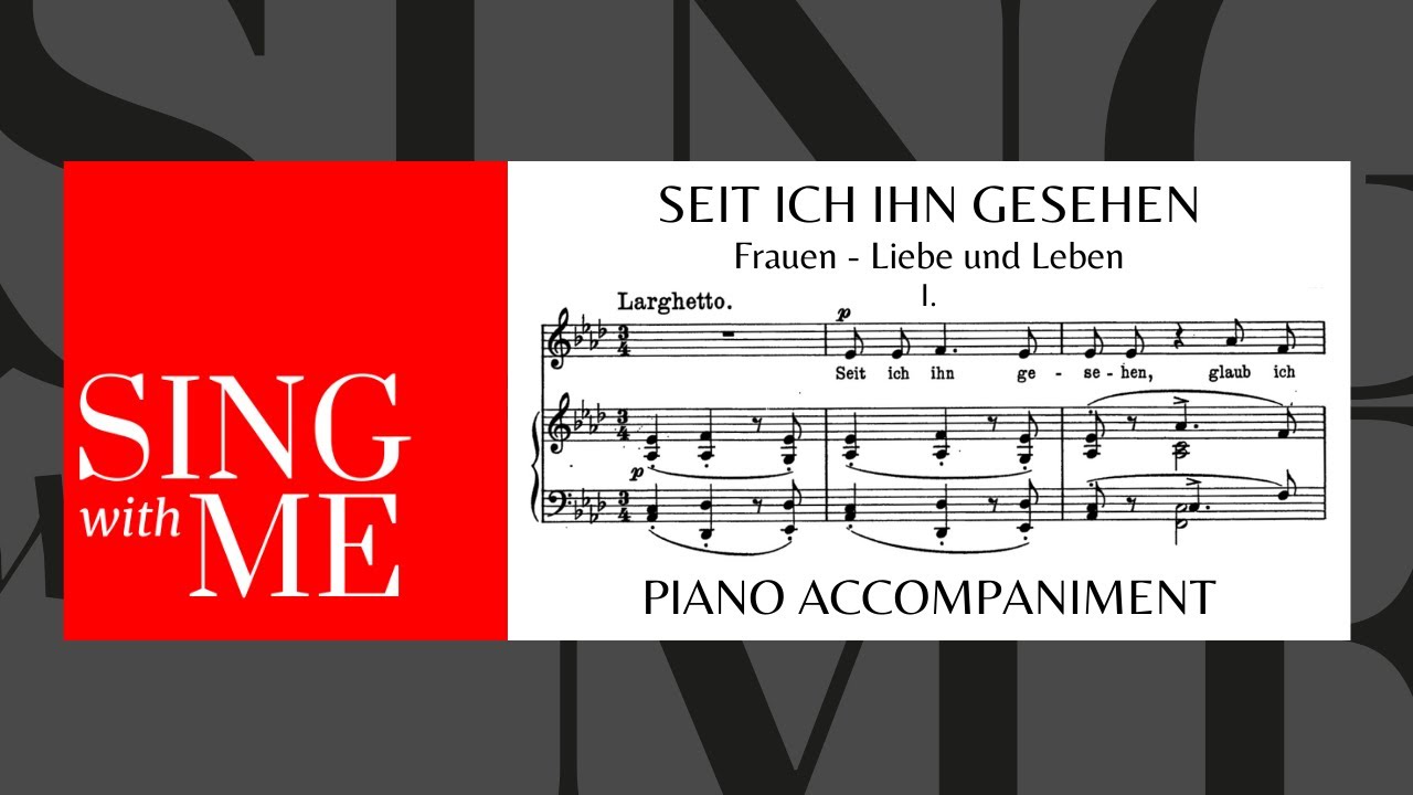 Seit ich ihn gesehen - Accompaniment - Low voice - Frauenliebe und Leben - Schumann