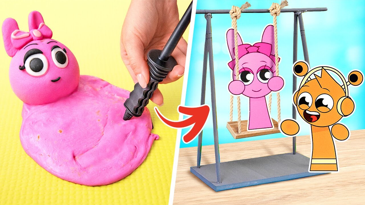 Pinki Cardboard Backpack For Rumi ✨ *Sprunki Kpop Back To School Paper DIY*