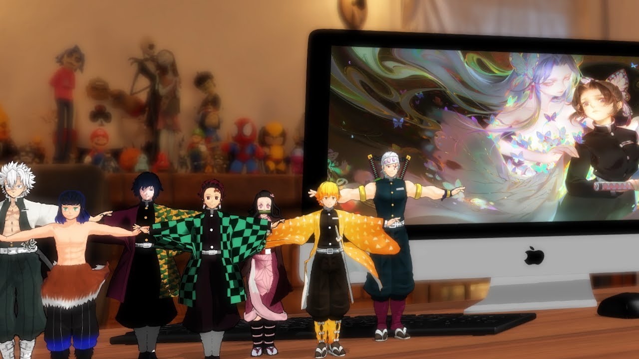 【鬼滅の刃mmd】エイリアンエイリアン みんなでダンス 4K ultraHD