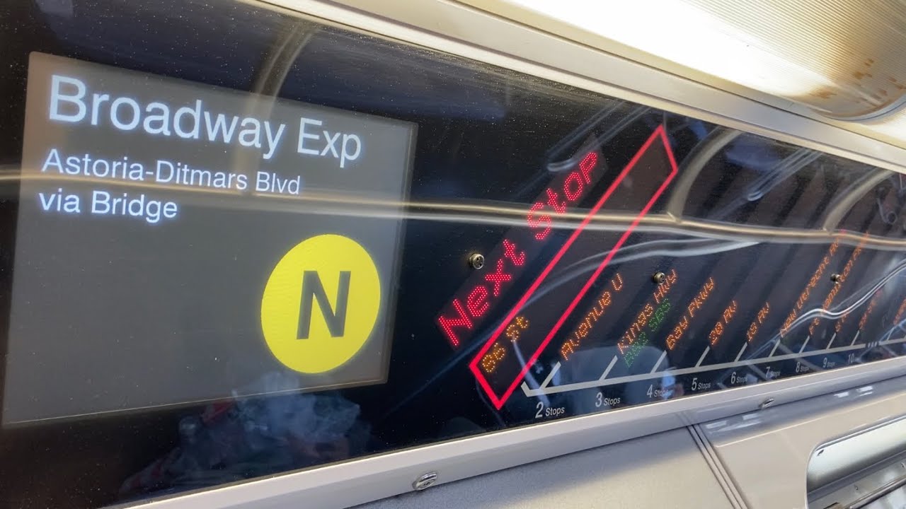 BMT Subway: R160B Alstom (N) Train Ride from Coney Island-Stillwell Avenue to Ditmars Blvd-Astoria