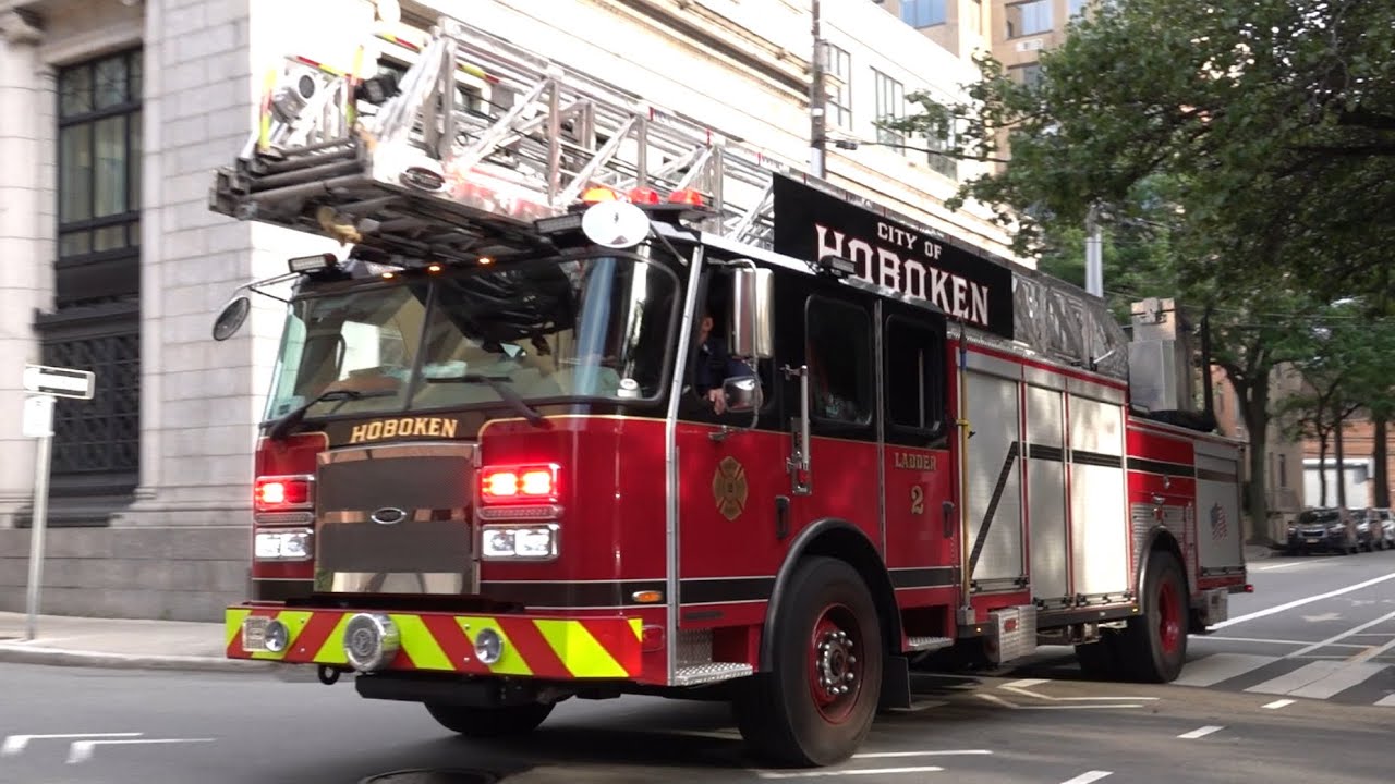 Hoboken Fire Department Ladder 2 & Engine 1 Responding 6/18/25