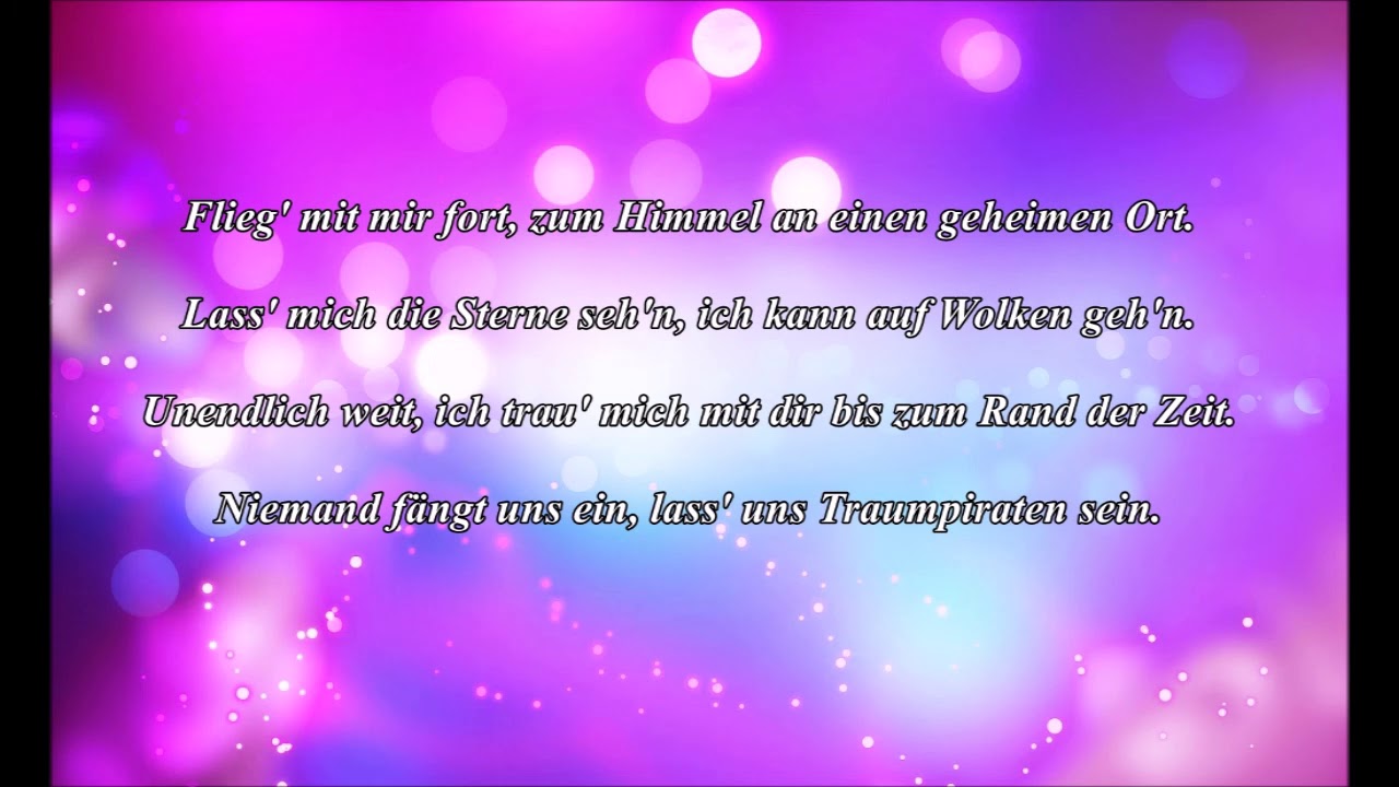 Flieg mit mir fort Lyrics