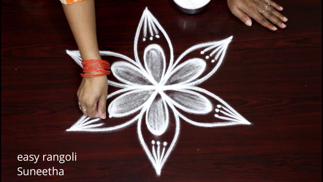 Beautiful 3 dots rangoli & muggulu for Beginners || Easy & simple daily kolam designs