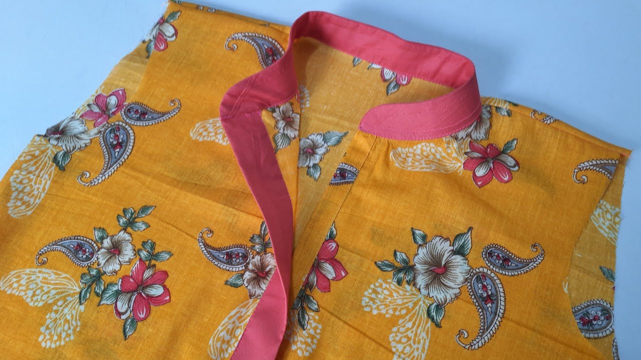 New Collar Neck Design With Placket Cutting And Stitching / तावीज़ वाला नैक डिज़ाइन