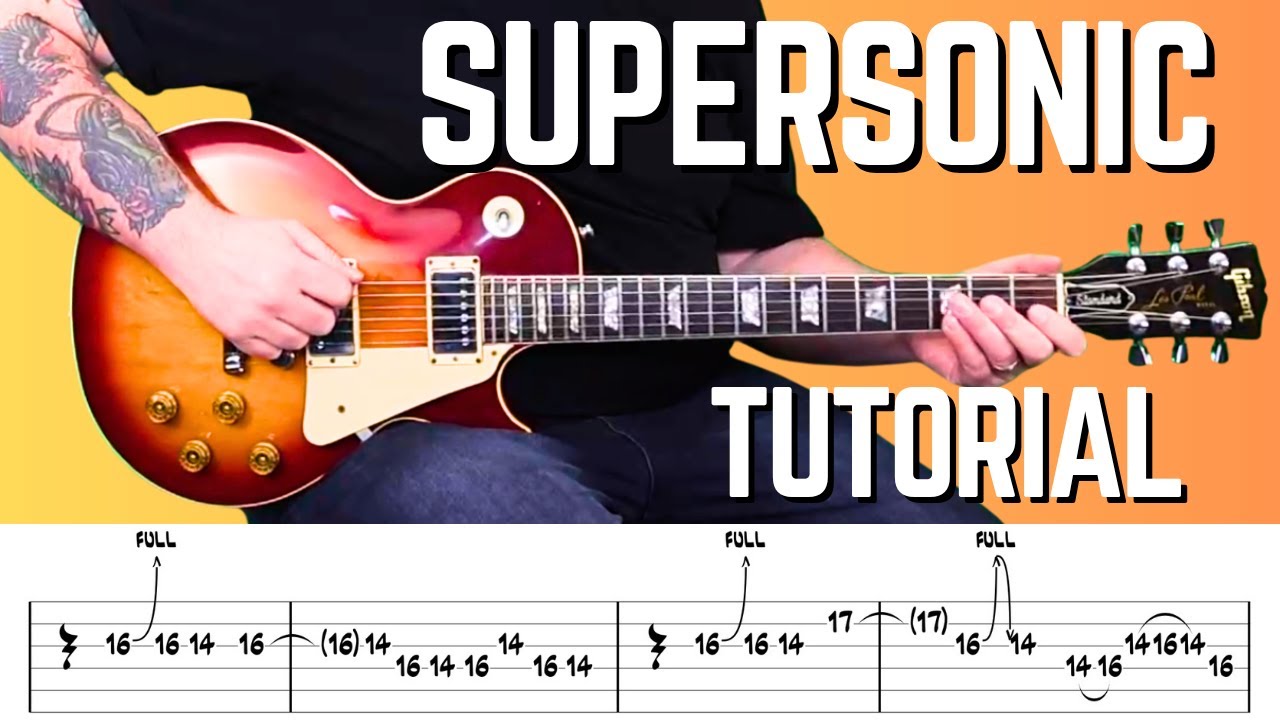 Supersonic Guitar Lesson | Oasis Guitar Tutorial | FREE DOWNLADABLE TABS