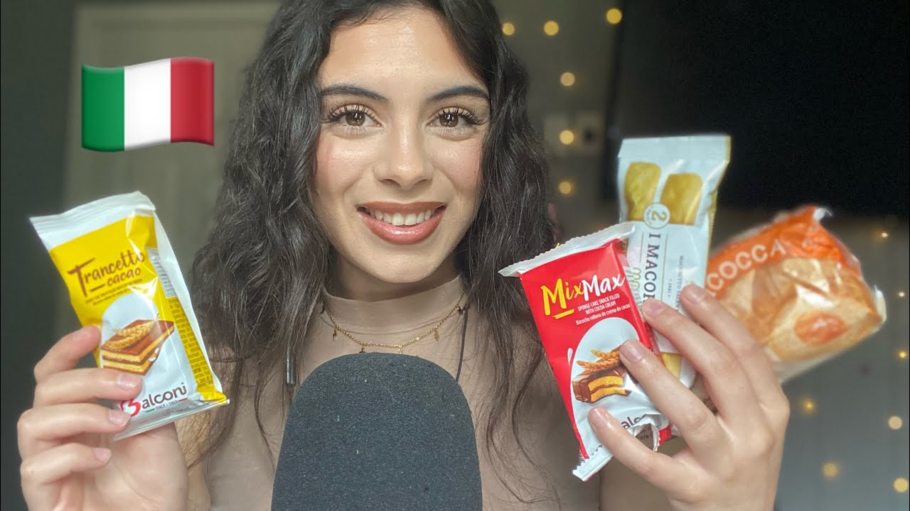 Asmr|| Trying Italian Snacks🇮🇹❤️ (crunchy cupped eating sounds)