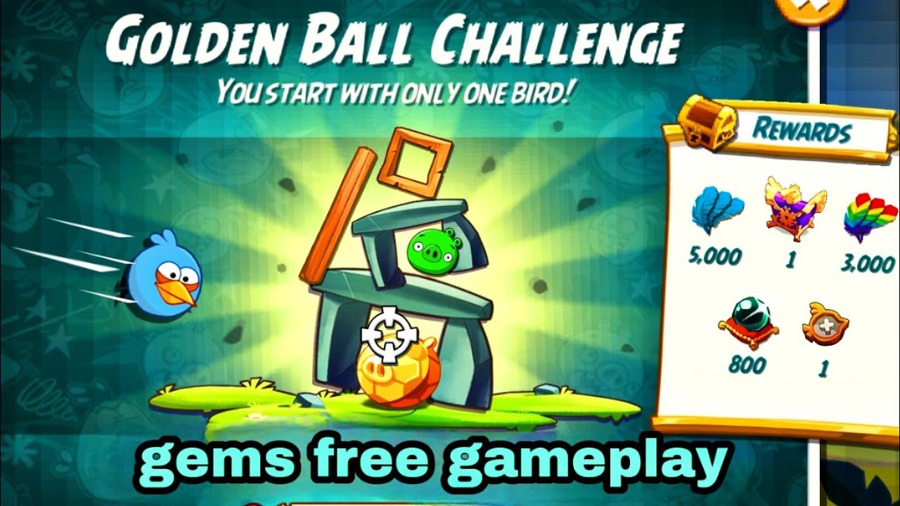 Angry birds 2 the golden ball challenge with blues 19 Jan 2026 gems free#ab2 golden challenge today