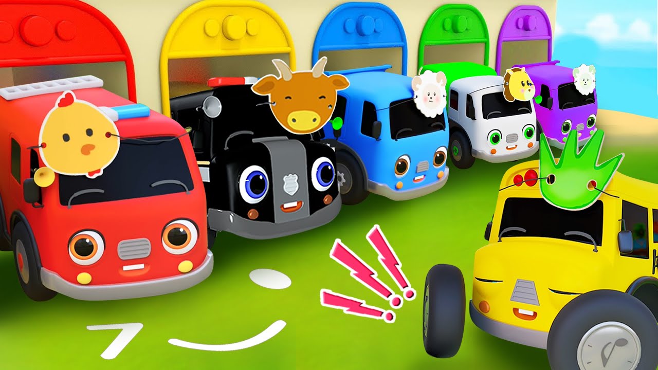 Finger Family | Learn Animals Name | Animal Family Bus Song | Nursery Rhymes & Kids Songs | BabyCar