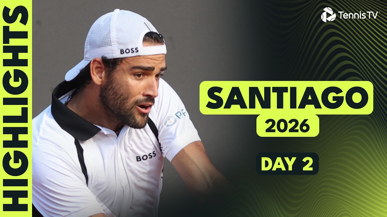 Berrettini Faces Nava; Garin, Tabilo & Gaubas Feature | Santiago 2026 Highlights Day 2