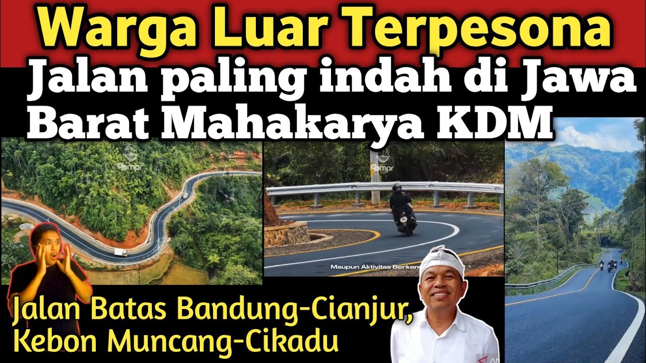 Orang Luar Terpesona! Jalan terindah di Jawa Barat dikerjakan gak nyampe setahun, Sopir Petani happy