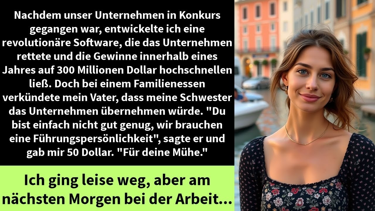 Nachdem unser Unternehmen in Konkurs gegangen war, entwickelte ich eine revolutionäre Software,